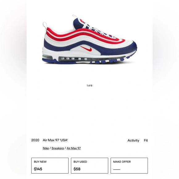 NWT Nike Air Max 97 USA 🇺🇸 - Picture 1 of 8